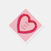 Cute Red & Roze Moederdag Napkin Servetten (Hoek)
