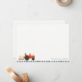 Cute Red Rust Boerderij Tractor Kinder elke zondag Notitiekaartje (Voorkant / Achterkant in situ)