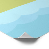 Cute Red Sail Boat en vuurtoren Poster (Hoek)