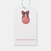 Cute Red Santa Gnome met Gifts Gift Labels Cadeaulabel (Achterkant)