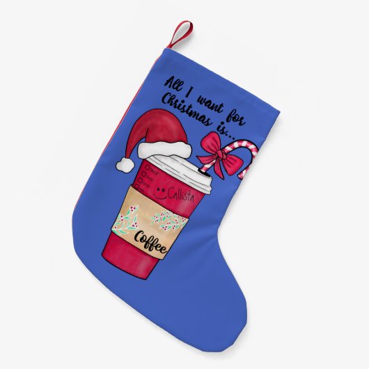 Cute Red Santa Hat Candy Cane kerst Kleine Kerstsok (Voorkant (Hangend))