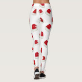 Cute Red Santa Hat Festive kerst Leggings (Achterkant)