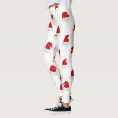 Cute Red Santa Hat Festive kerst Leggings (Links)