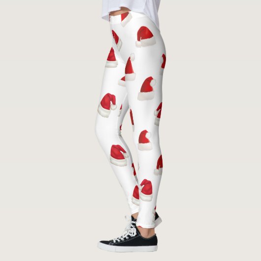Cute Red Santa Hat Festive kerst Leggings (Links)