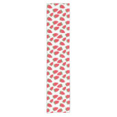 Cute Red Seamless Strawberry Table Runner Korte Tafelloper (Voorkant)