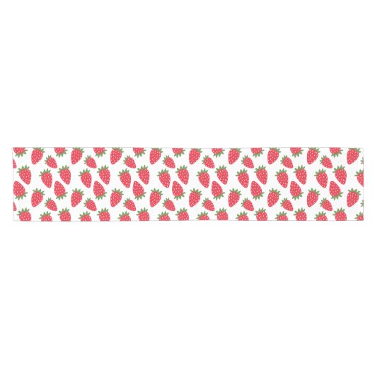 Cute Red Seamless Strawberry Table Runner Korte Tafelloper (Horizontaal)