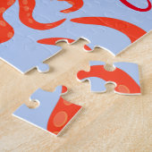 Cute Red Smiling Octopus Thunder_Cove Legpuzzel (Zijkant)