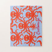 Cute Red Smiling Octopus Thunder_Cove Legpuzzel (Verticaal)