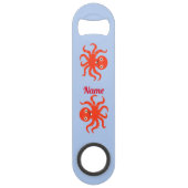 Cute Red Smiling Octopus Thunder_Cove Speed Flessenopener (Achterkant)