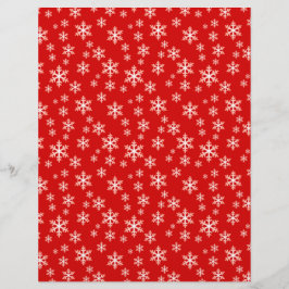 Cute Red Snowflake Patroonpapier