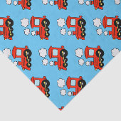 Cute red speelgoed choo train kind Birthday gift Tissuepapier (Detail)