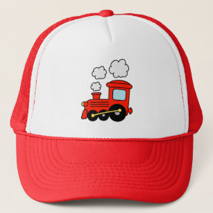 Cute red speelgoed choo training trucker hat for c trucker pet