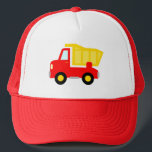 Cute red speelgoed dump vrachtwagen vrachtwagenhoe trucker pet<br><div class="desc">Cute red speelgoed dumptruck vrachtwagenhoed voor kinderen. Grappig cadeauidee voor jongens. Afbeelding van de dumtruck. Vectorvuilcontainer bouwvoertuig voor kinderen.  met naam. Sweet cadeauidee voor verjaardagsfeest. Maak er een voor zoon,  kleinzoon,  kleinkind,  broer enz.</div>