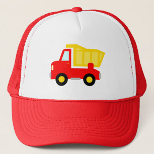 Cute red speelgoed dump vrachtwagen vrachtwagenhoe trucker pet
