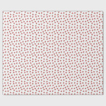 Cute Red Spotted Mushrooms Wrapping Paper