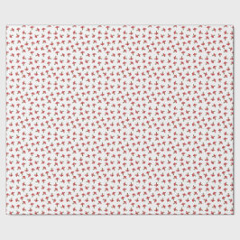 Cute Red Spotted Mushrooms Wrapping Paper Cadeaupapier