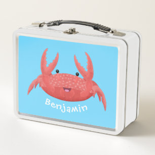 Cute red spotty crab cartoon afbeelding