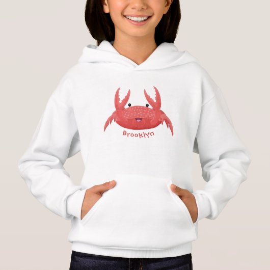 Cute red spotty crab cartoon afbeelding (Voorkant)