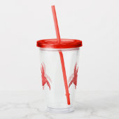 Cute red spotty crab cartoon afbeelding acryl drinkbeker (Links)