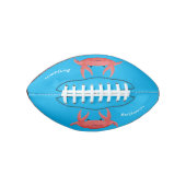 Cute red spotty crab cartoon afbeelding american football (Voorkant)