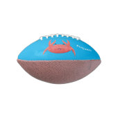 Cute red spotty crab cartoon afbeelding american football (Gedraaid 90)