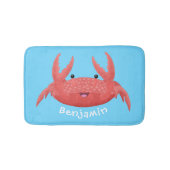 Cute red spotty crab cartoon afbeelding badmat (Voorkant)
