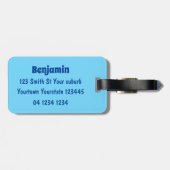 Cute red spotty crab cartoon afbeelding bagagelabel (Achterkant horizontaal)