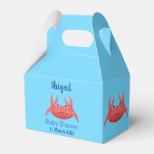 Cute red spotty crab cartoon afbeelding bedankdoosjes (Achterkant)