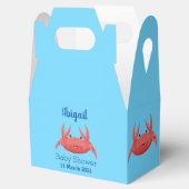 Cute red spotty crab cartoon afbeelding bedankdoosjes (Geopend)