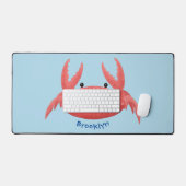 Cute red spotty crab cartoon afbeelding bureaumat (Keyboard & Muis)