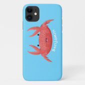 Cute red spotty crab cartoon afbeelding Case-Mate iPhone case (Achterkant)