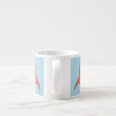 Cute red spotty crab cartoon afbeelding espresso kop (Achterkant)