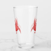 Cute red spotty crab cartoon afbeelding glas (Rechts)