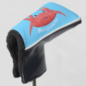 Cute red spotty crab cartoon afbeelding golfheadcover (3/4 voorkant)