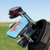 Cute red spotty crab cartoon afbeelding golfheadcover (Insitu)