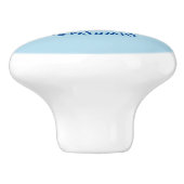 Cute red spotty crab cartoon afbeelding keramische knop (Zijkant)