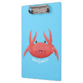 Cute red spotty crab cartoon afbeelding klembord (Links)