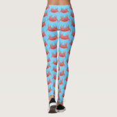Cute red spotty crab cartoon afbeelding leggings (Achterkant)