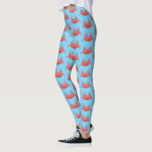Cute red spotty crab cartoon afbeelding leggings (Links)