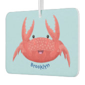 Cute red spotty crab cartoon afbeelding luchtverfrisser (Links)