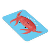 Cute red spotty crab cartoon afbeelding magneet (Rechterzijde)