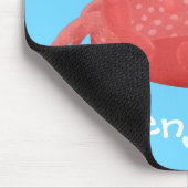 Cute red spotty crab cartoon afbeelding muismat (Hoek)