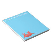Cute red spotty crab cartoon afbeelding notitieblok (Schuin)