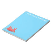 Cute red spotty crab cartoon afbeelding notitieblok (Linkerzijde)