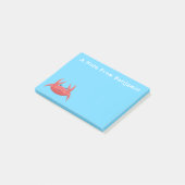 Cute red spotty crab cartoon afbeelding post-it® notes (Schuin)