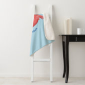 Cute red spotty crab cartoon afbeelding sherpa deken (In situ)