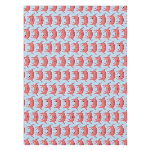 Cute red spotty crab cartoon afbeelding tafelkleed (Voorkant)