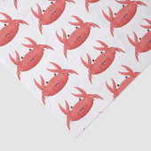 Cute red spotty crab cartoon afbeelding tissuepapier (Detail)