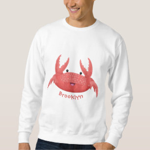 Cute red spotty crab cartoon afbeelding trui