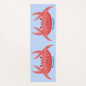 Cute red spotty crab cartoon afbeelding yogamat (Voorkant)
